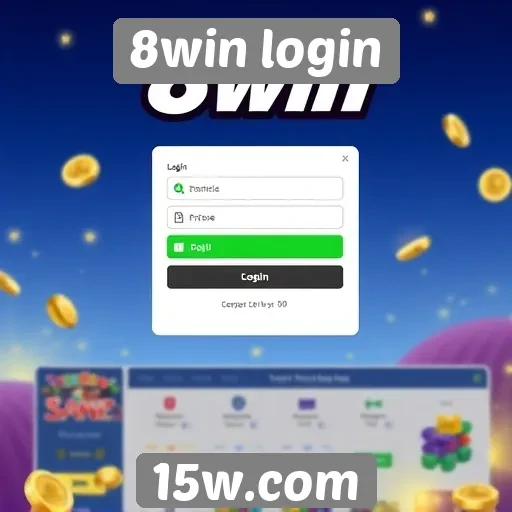 Interface do usuário no site 8win login